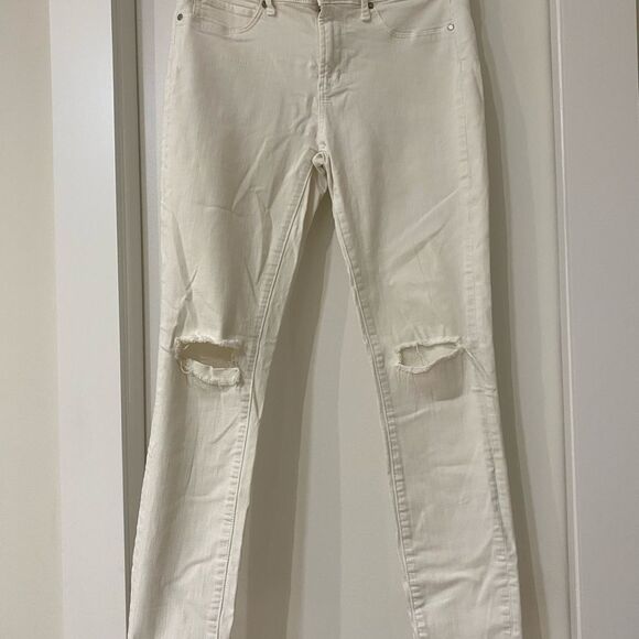 ARTICLES OF SOCIETY white skinny stretch distressed denim Jeans 28 - Picture 5 of 9